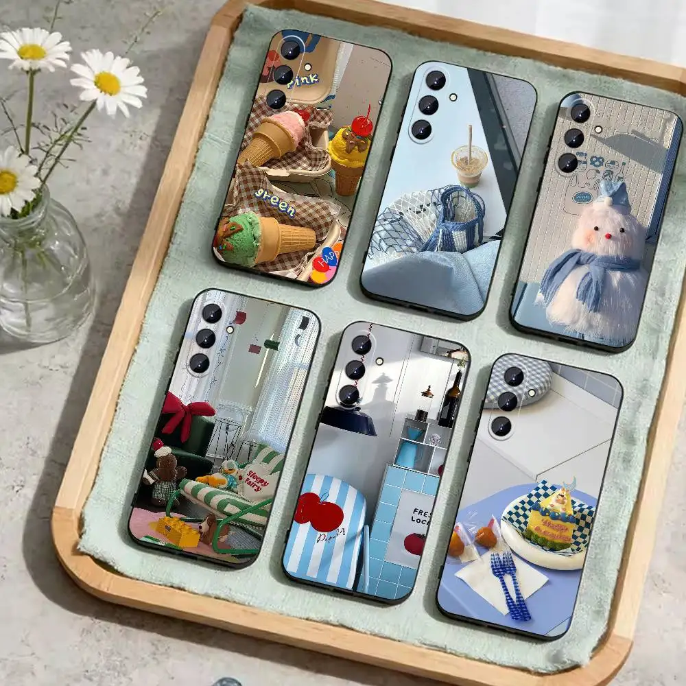 

New Year Merry Christmas Phone Case For Samsung Galaxy A73,A21s,A22,A31,A52,A53,A71,A41Soft Black Shell