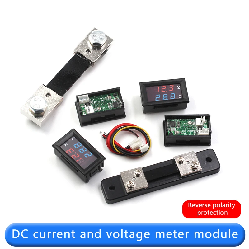 DC current and voltage meter module LED DC digital current and voltage meter dual display 0-100V10A board