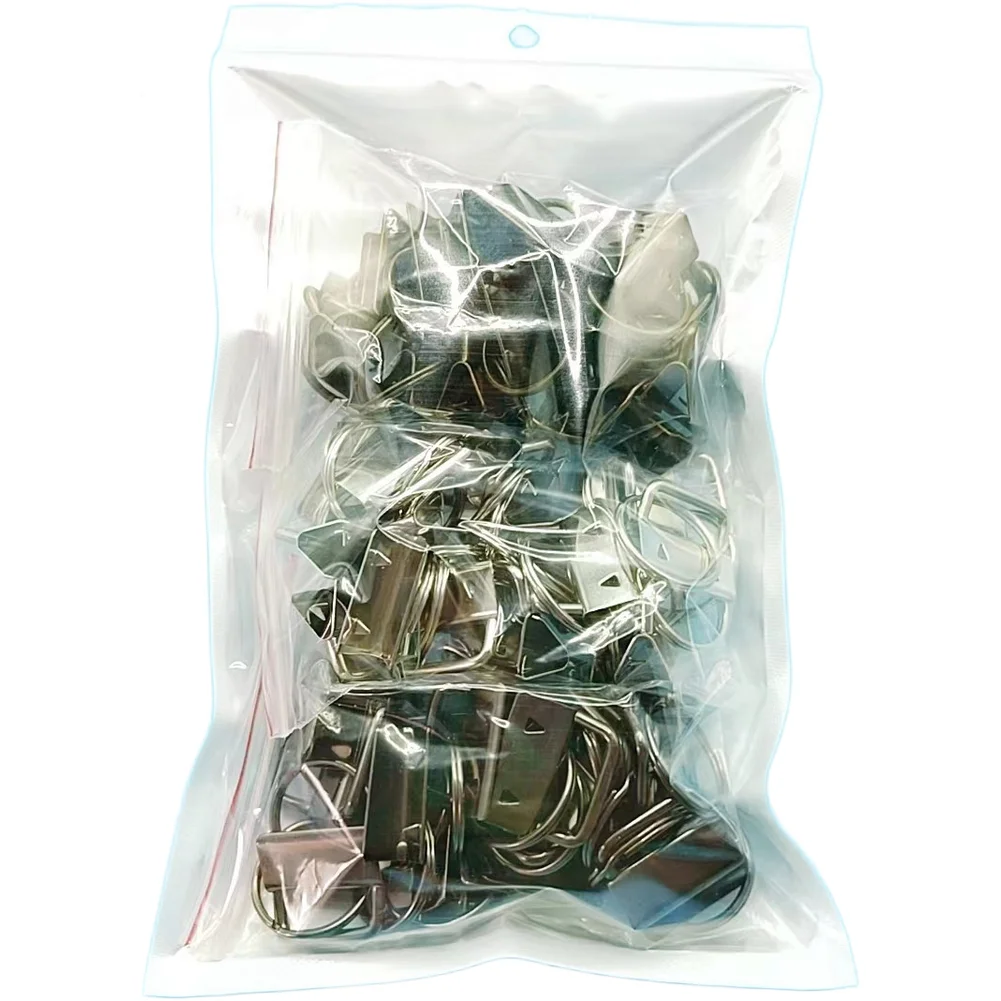 60PCS 25mm Metal Tail Clips For Keychain Accessories Suitable For Bags Outerwear Tents And Creative Projects Instrument Parts