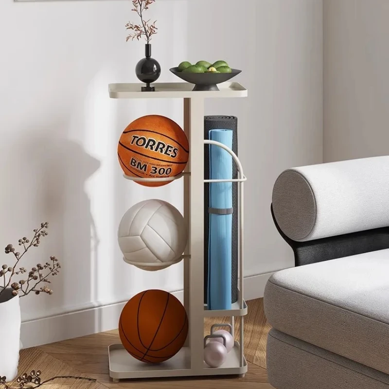 Home Basketball and Soccer Stand Multi-Layer Indoor Yoga Mat Storage Basket Multifunctional Sports Equipment Organizer