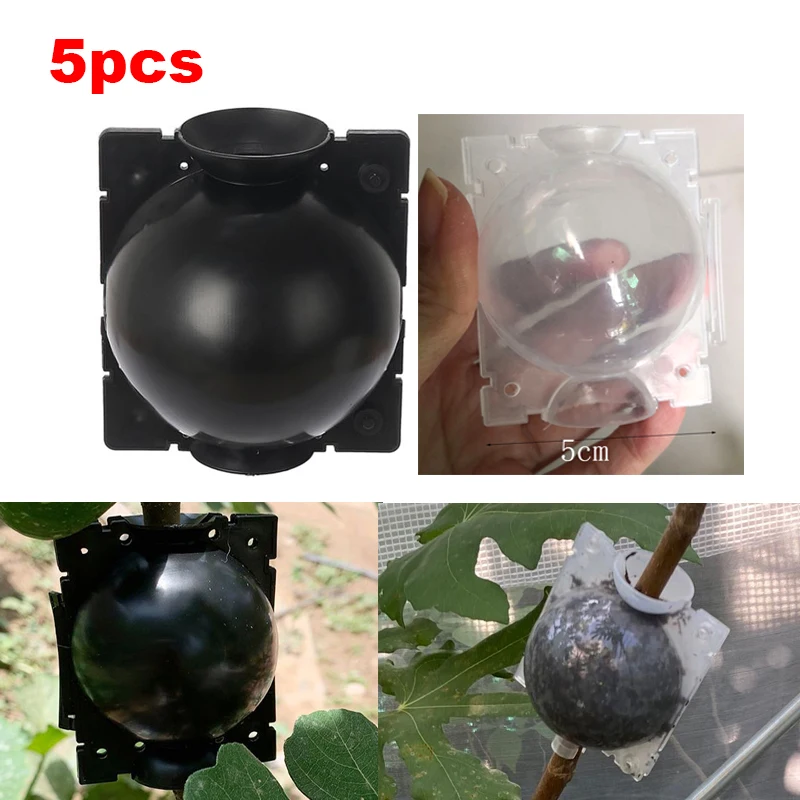 

5pcs 5cm Plant Rooting Ball Plant Root Growing Box Grafting Rooting Growing Box Breeding Case For Garden