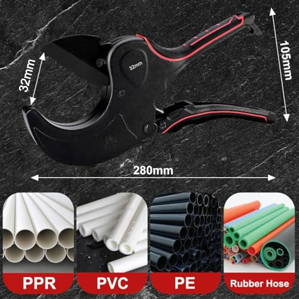 For Plumbers PVC Pipe Cutter Ratchet Mechanism As Shown Aluminum Alloy Body Foldable Handle Ratchet Operation For CPVC