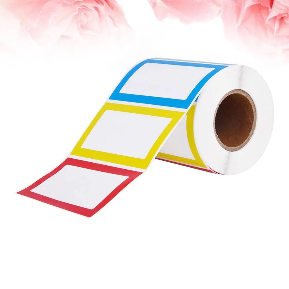 

300Pcs Colorful Self-Adhesive Blank Label Stickers for Office School Home Organization Price Marking Party Name Tags