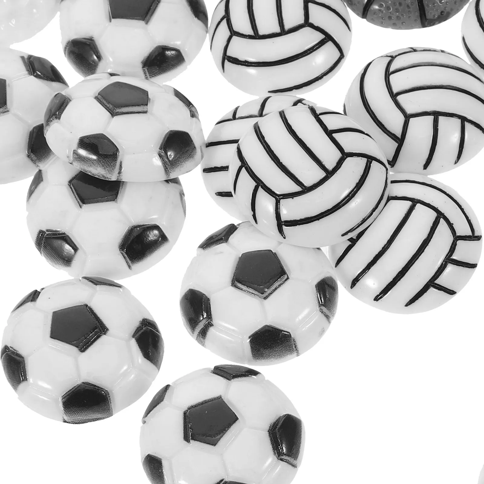 40Pcs Resin Charms DIY Craft Kit Sports Flatback Mini Charms Soccer Baseball Basketball Volleyball Golf Scrapbooking Jewelry
