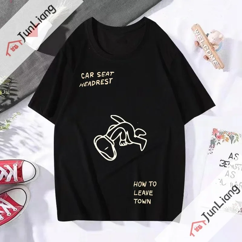 Hip Hop Streetwear Auto-Sitz Musikband Kopfstütze Klassisches Unisex T-Shirt Sommer Rundhals Atmungsaktives 100% Baumwoll-T-Shirt – Detail 7