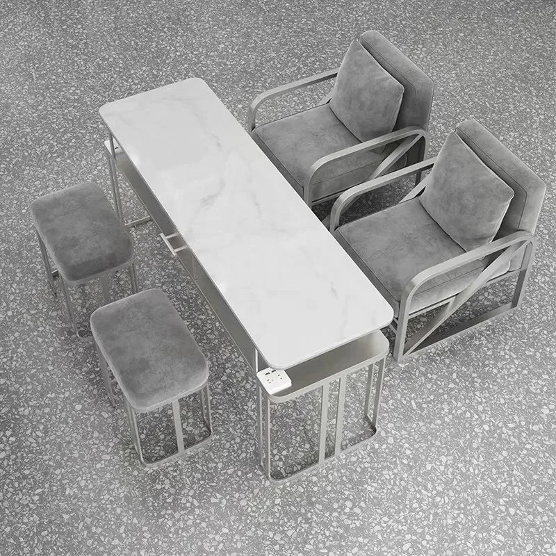 Luxury Unique Simple Nail Tables Minimalist Nail Table Manicure Space Saving Nageltisch Mit Absaugung Salon Furniture 5