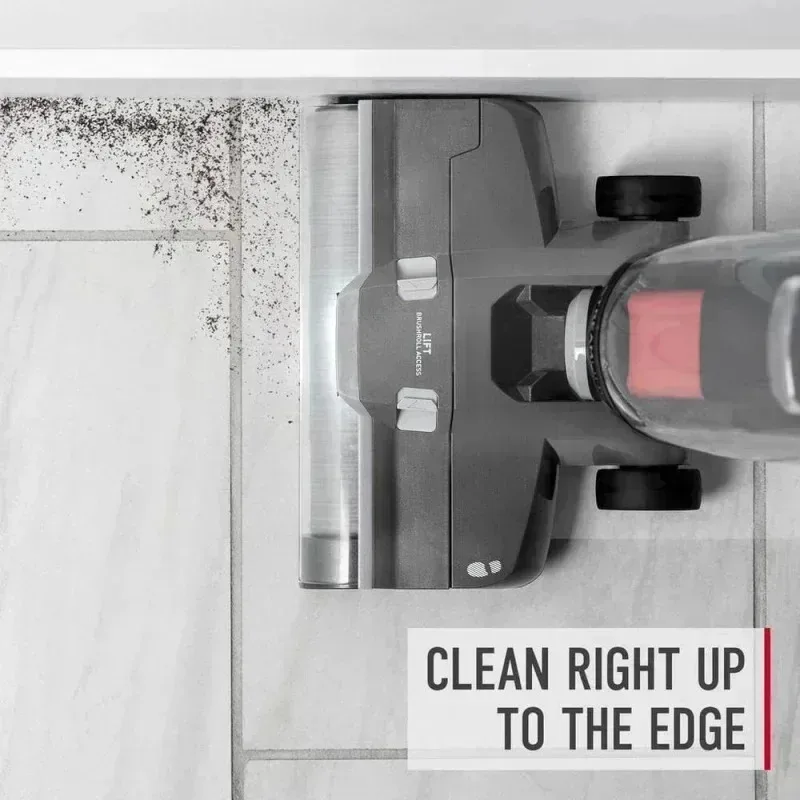 PMD4-Hoovvers ONEPWR Streamline Cordless Hard Floor Cleaner, Vacuum Basah Kering dengan Sistem Otomatis, Pembersihan Tepi, Layar LCD Premium