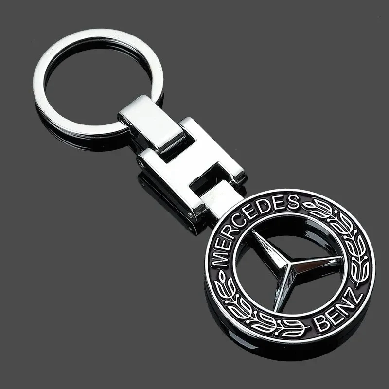 Metal Car Keychain Pendant Auto Emblem Key Ring For Mercedes Benz AMG E S C A B Class GLE GLS CLS GLC CLA GLA GLK GLB W205 W206