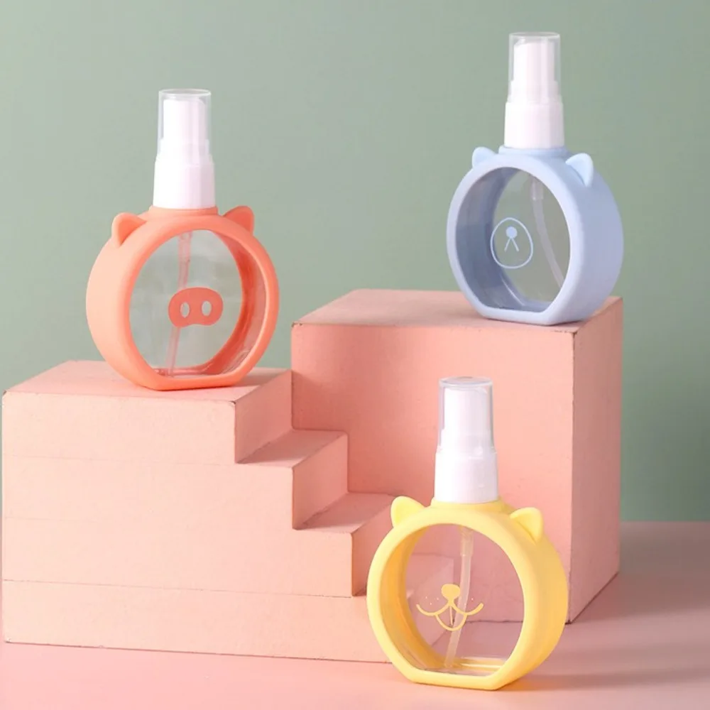 1 pz carino 55 ml bottiglia spray orso cartone animato bottiglia spray di profumo riutilizzabile copertura in silicone bottiglia vuota per trucco