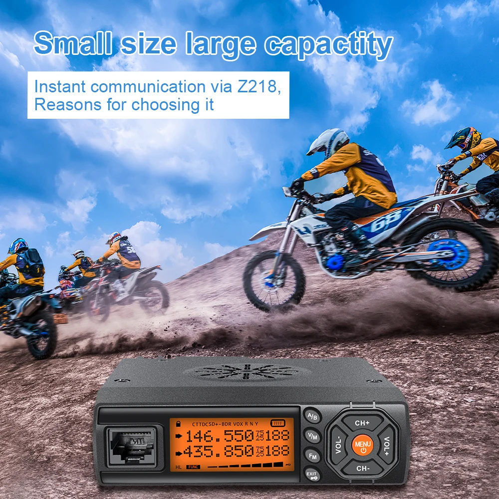 ZASTONE Z218 VHF UHF Mini radio 25W Walkie Talkie coche radio bidireccional comunicador transceptor HF