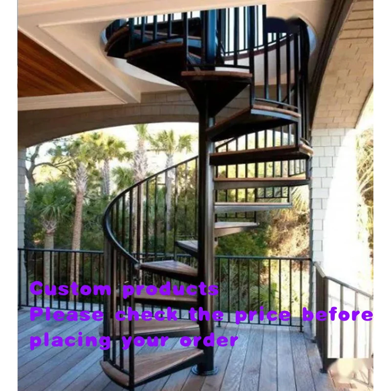 custom.Custom Modern Stairs Cast Iron Curved Stairs Wrought Iron Railings Apartment Stainless Steel Stairs