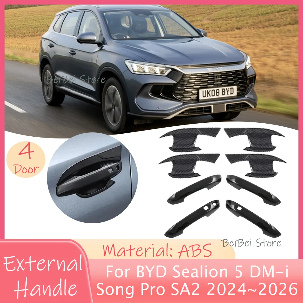 

For BYD Sealion 5 DM-i Song Pro SA2 2024~2026 2025 Car Exterior Door Handles Door Bowl Covers Anti-Scratch Modificat Accessories