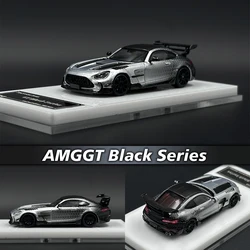 TOP In Stock 1:64 AMGGT Black Series Starlight Silver Diecast Diorama Car Model Collection Miniature Toys