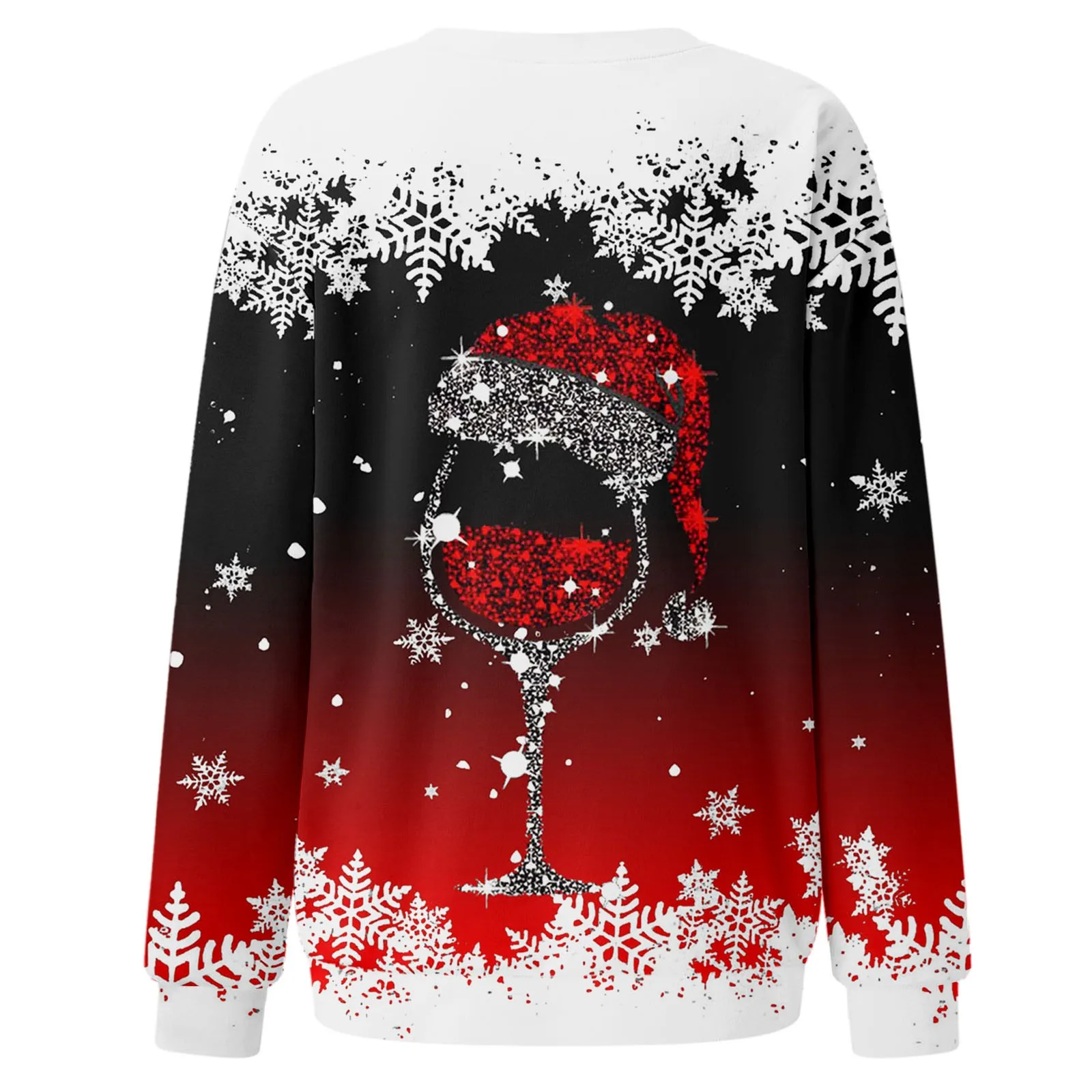 

Толстовка с рождественским принтом для женщин, топы с круглым вырезом и длинными рукавами, модный повседневный женский пуловер, свободная блузка, новинка осени 2024, новинка