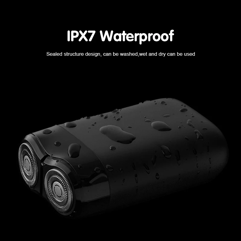 Xiaomi-Mijia S100 Barbeador Elétrico Portátil para Homens, Aparador De Barba, IPX7 Dual Blade Razor, Máquina De Barbear Recarregável USB