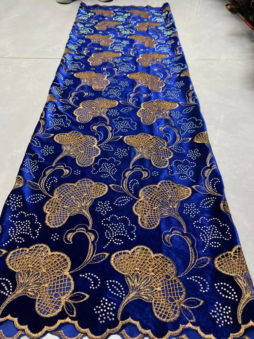 

African Velvet Lace Fabric 2026 High Quality Nigeria Stones Lace French Tulle Lace Fabric For Party Wedding Dress Sewing Cloth