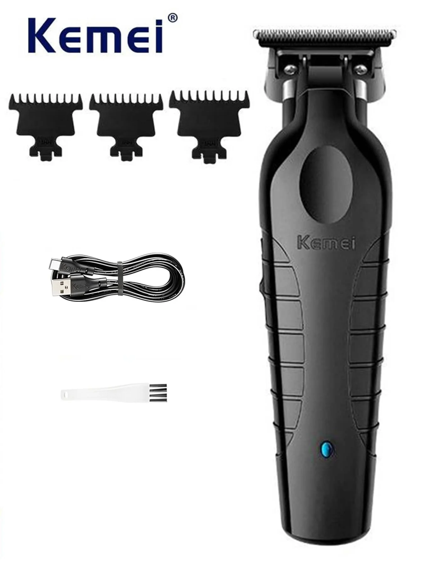 

Kemei 2299 Barber Cordless Hair Trimmer 0mm Zero Gapped Carving Clipper Detailer Professional Electric Finish Cutting Machine