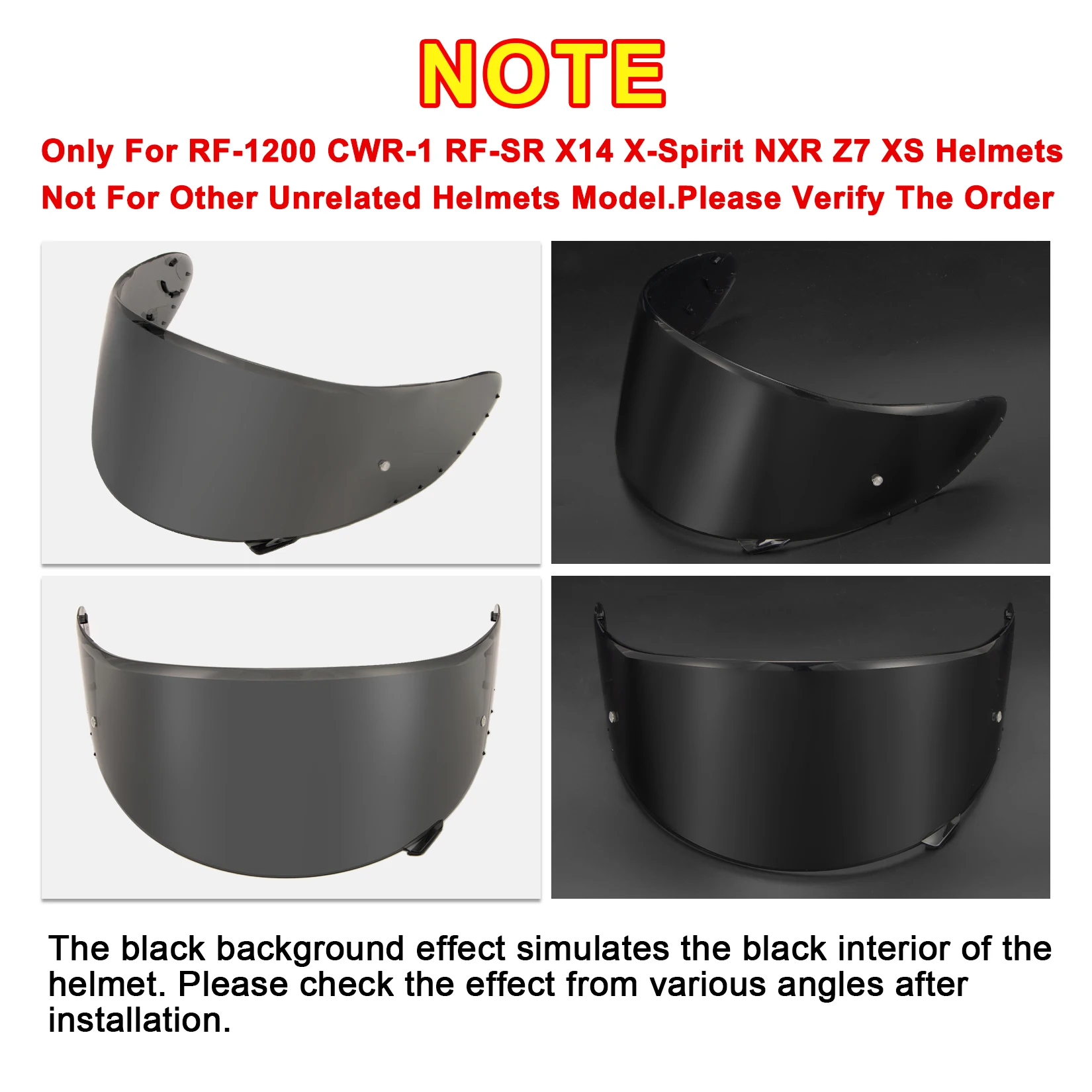 Motorcycle Helmet Visor for SHOEI X14 NXR Z7 CWR-1RF1200 RYD X-Spirit III UV Protection Face Shield Replacement Accessories