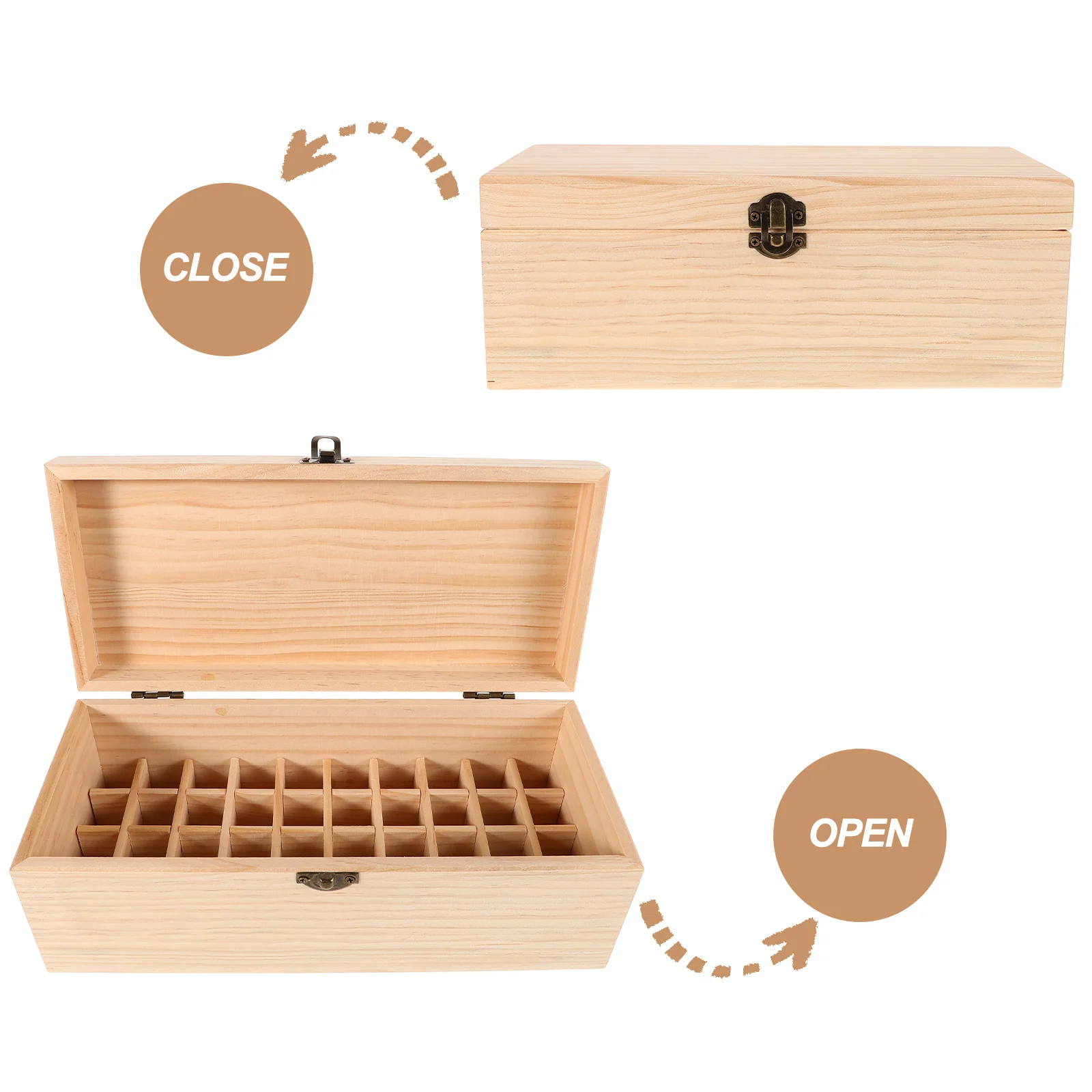 Picture 4: 40 Grids Essential Oil Storage Box Wooden Organizer Display Stand For Aromatherapy Bottles Home Spa Use Essential Oil Rack