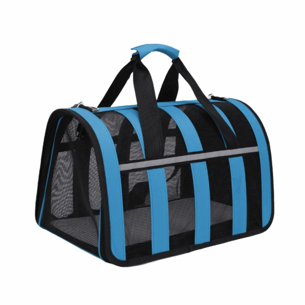 

Foldable Travel Puppy Handbag Oxford Cloth Comfortable Cats Dog Carrier Large Capacity Breathable Mesh Pet Travel Bag