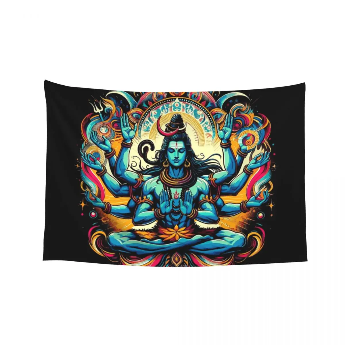 

LORD SHIVA BLESSINGS Tapestry Home Decorators Christmas Decoration House Decoration Bedroom Deco Tapestry