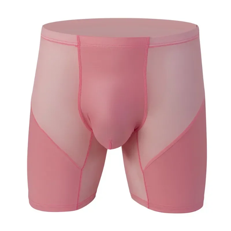

Panties Extended boxer men's three-point pants Transparent loose boxer casual sports four corners