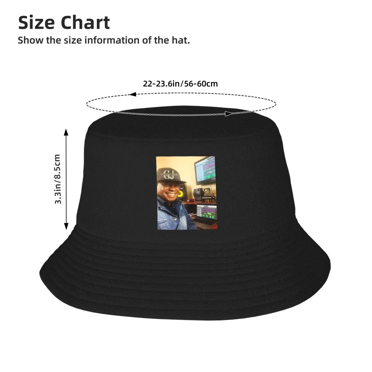 Gj Lyricmelodist In His Studio Bucket Hat Panama For Kids Bob Hats Hip Hop Fisherman Hats Summer Beach Fishing Unisex Caps