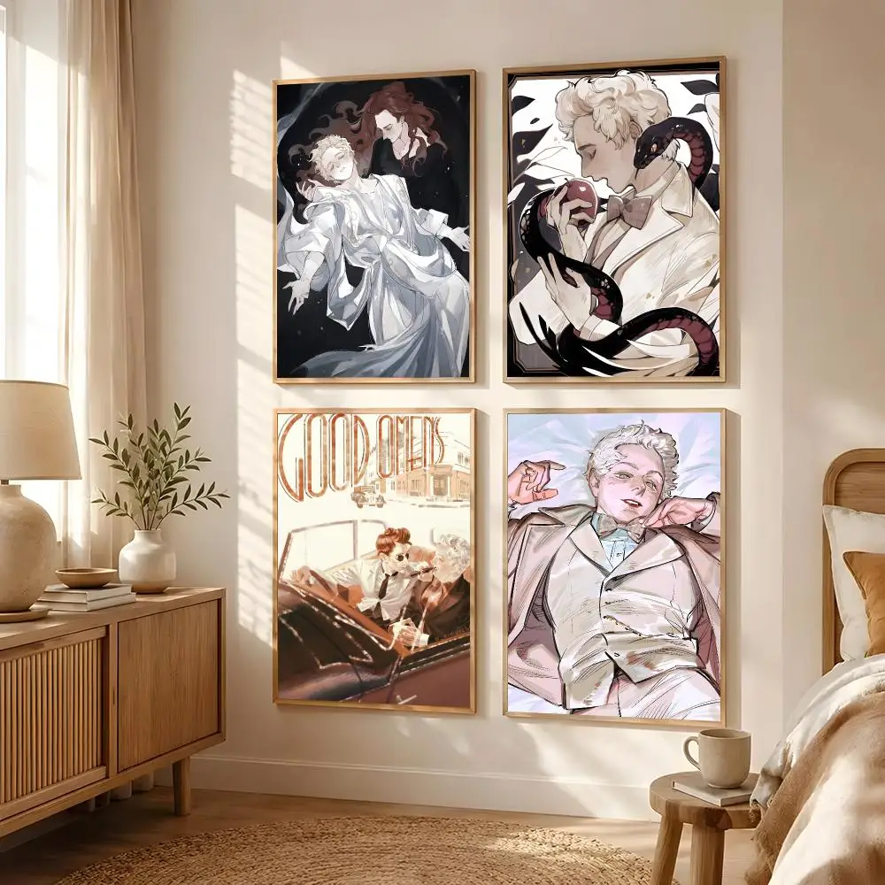 TV Series Good Omens Poster Poster All-match HD Waterproof Self-Adhesive Wall Art Sticker For Home Bedroom
