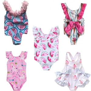 Baby Girls Bathroom Summer Bikini Set Sun Protection Children Cute Floral Child Learn Swimming Sweets of a Sun Beach Piece 6 MAIN SALES CHILD BIQUINI - №3