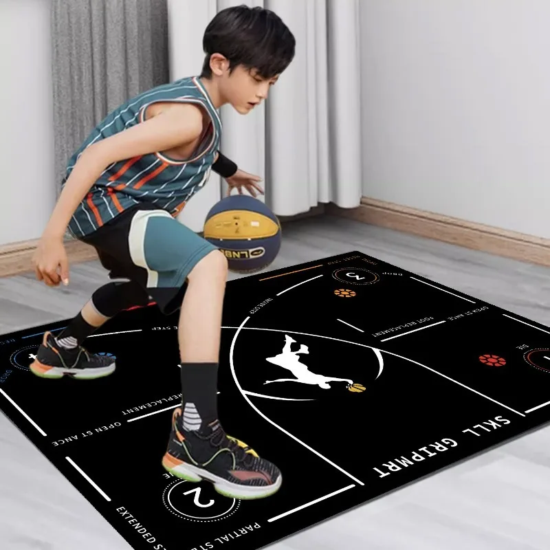 

Коврик для баскетбольного поезда, нескользящий звукоизоляционный материал, детский подростковый коврик для управления мячом в помещении, тренировочная дрель, утолщение