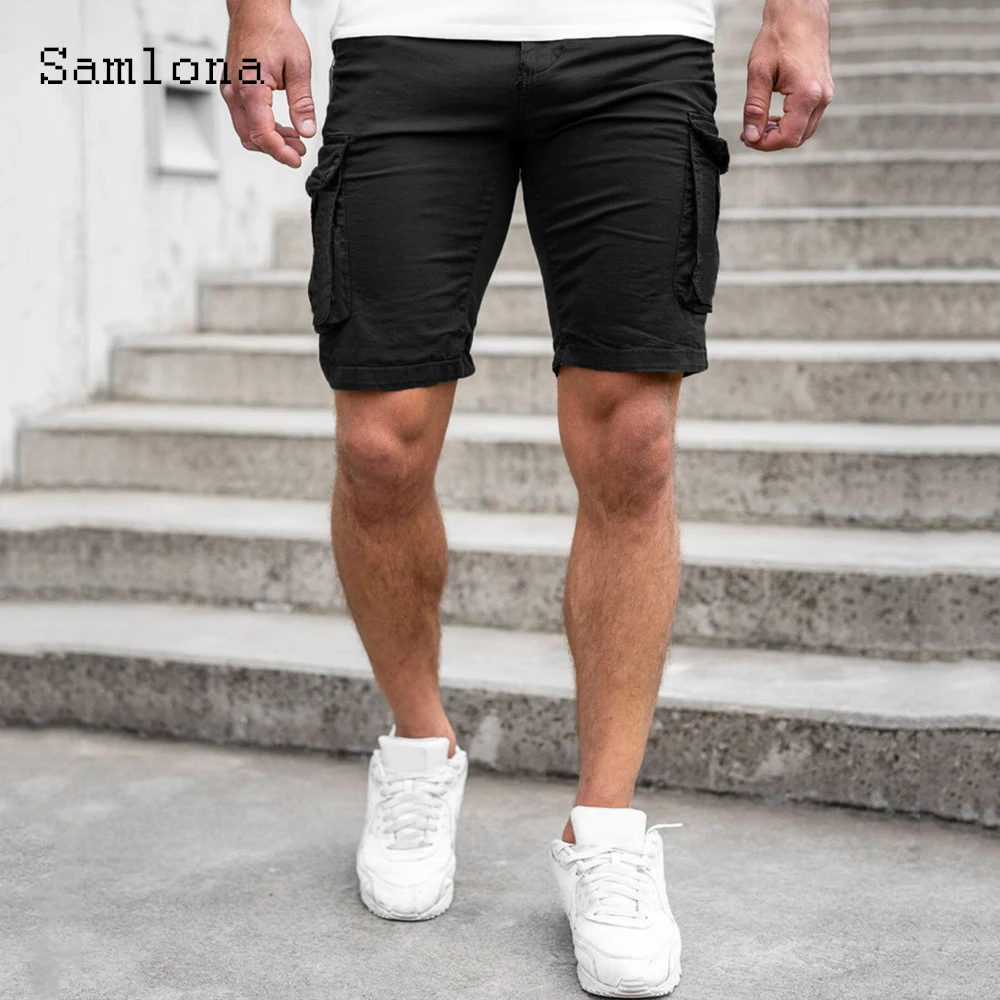 Men's Stand Pockets Demin Shorts Fashion Loose Denim Bottom Vintage Hole Ripped Short Jeans 2024 European Style Cargo Half Pants