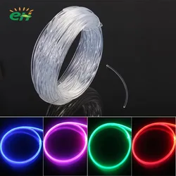 Lueur latérale en fibre optique super lumineuse, lumière LED décorative, bricolage automatique, lumière ambiante flexible, diamètre des escales de fête, 1m, 3m, 1234568mm