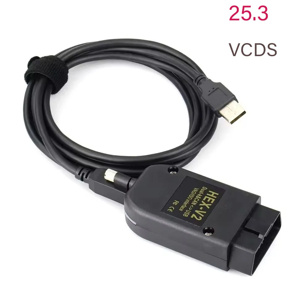 

V25.3 HEX V2 VCDS Автомобильный диагностический инструмент Obd2 Автомобильный сканер для Volkswagen Audi VW