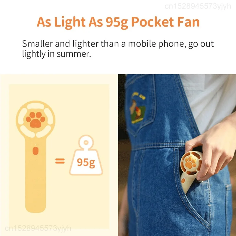 Xiaomi Sothing Bcase แมวน่ารัก Paw มือถือพัดลม3ความเร็วพัดลมสำหรับสำนักงานกลางแจ้งแบบพกพา Mini Mute พัดลม1200MAh