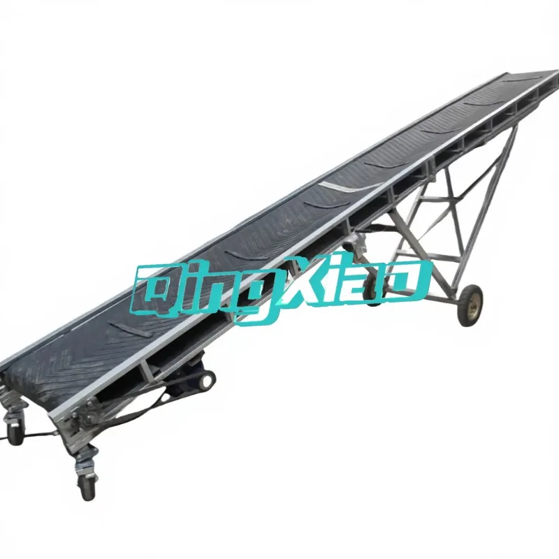 Lightweight Foldable Mobile Belt Conveyor Large Inclination Logistics Warehouse Loading High Efficiency Stable  Easy Operate New