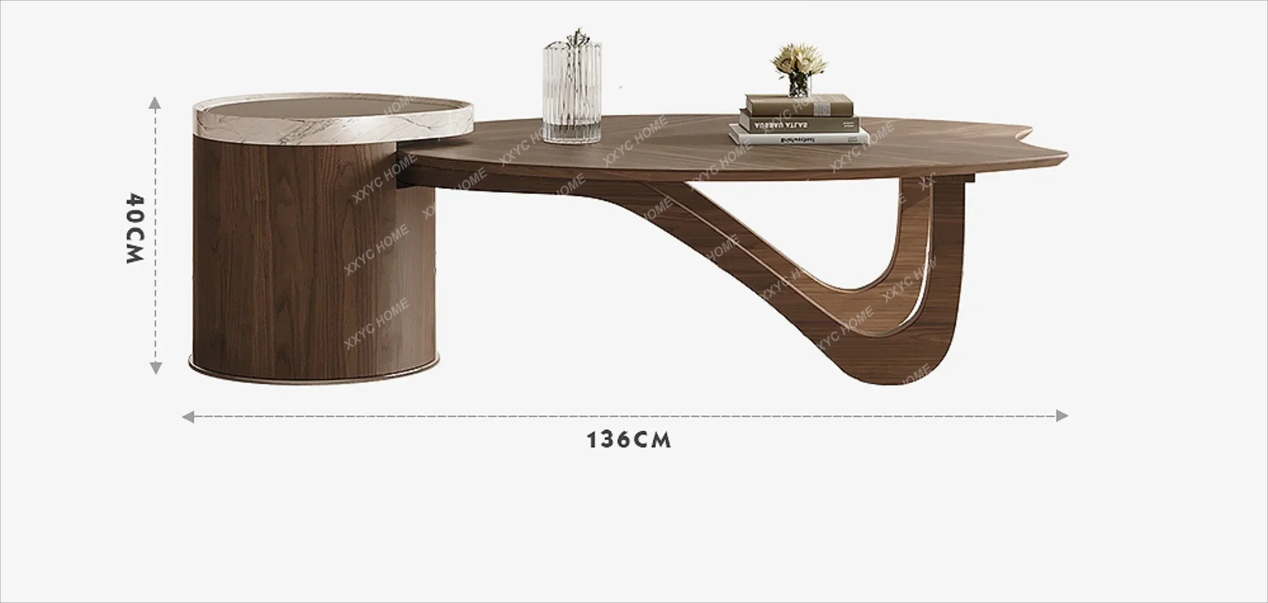 

special-shaped coffee table modern minimalist art living room solid wood coffee table