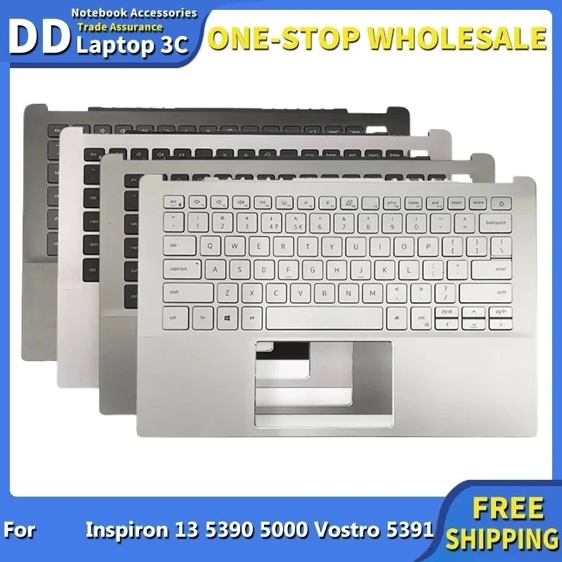 

New Original Laptop US Keyboard For Inspiron 13 5390 5000 Vostro 5391 Series Palmrest Upper Cover Top Case with Backlit Keyboard