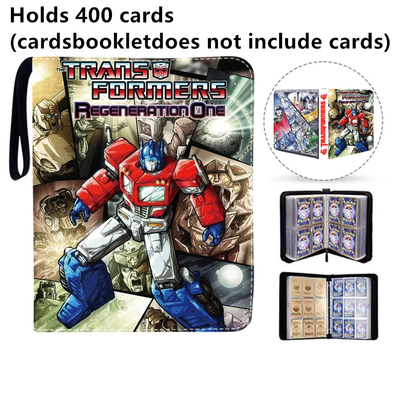 transformers card binder 400pcs/900pcs Transformers Card Album Book Folder 4/9 Card Slots Collections Zipper Double Pocket Zipper Card Binder Holder