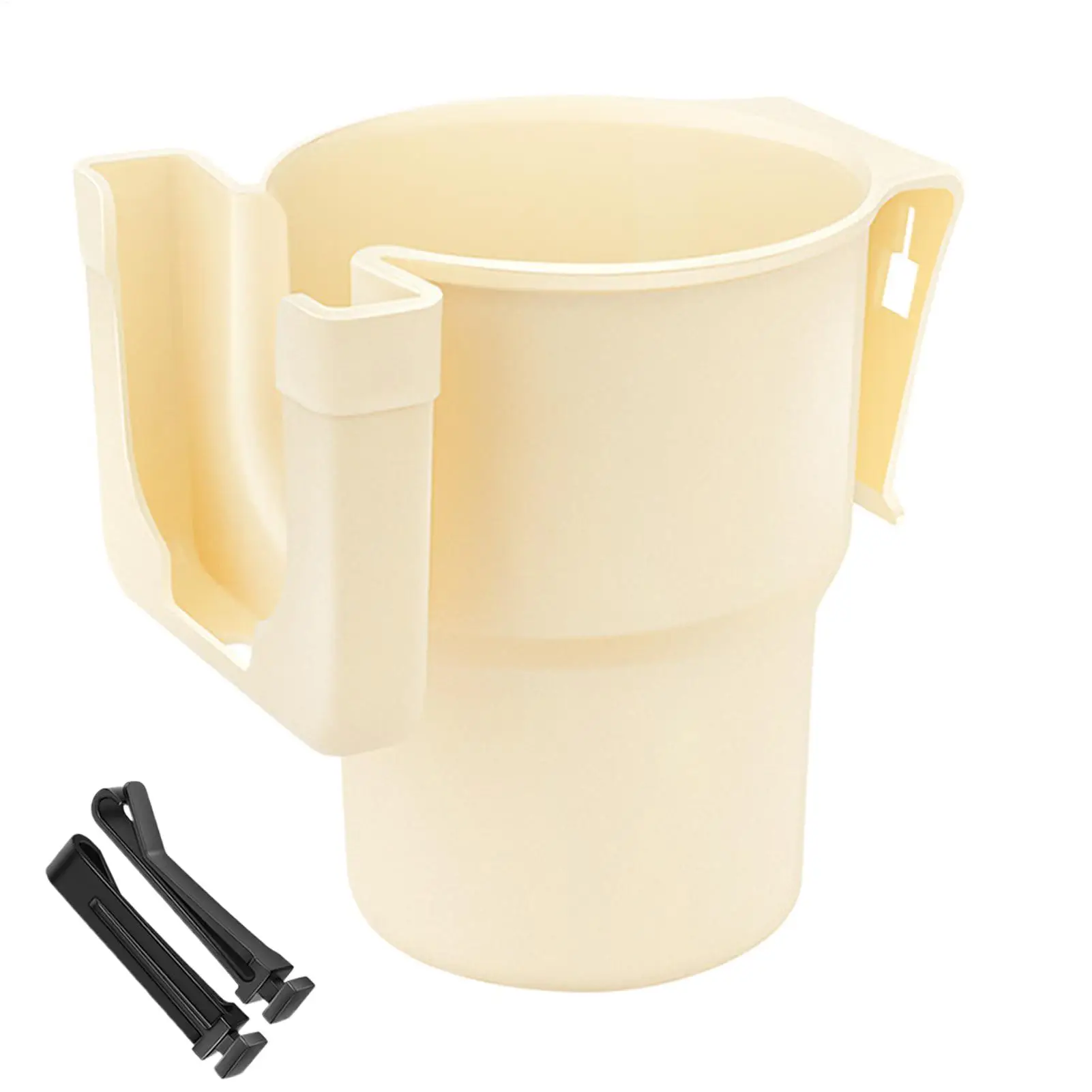Car Cup Holder Auto Interior Beverage Organizer with Phone And Trash Can Storage Black ABS Interior Accessory for Vehicles