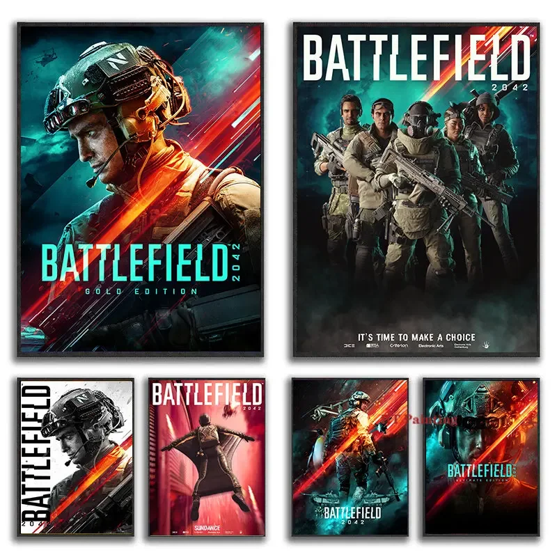 Hot Game Battlefield 2042 Poster Canvas Painting Wall Art Pictures Gamer Room Boy’s Room Home Decor Cuadros Gift