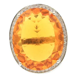 Buy 5 Get 1 Free 25x21mm Big Gemstone Smoky Topaz Golden Citrine Aquamarine Purple Spinel Swiss Blue Top CZ Dating Silver Rings
