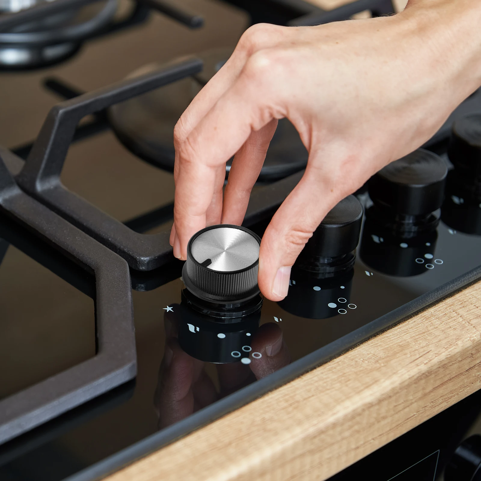 

Plastic Knob Cap Gas Grill Burner Replacement Knobs Control Accessories Stove Kitchen Oven