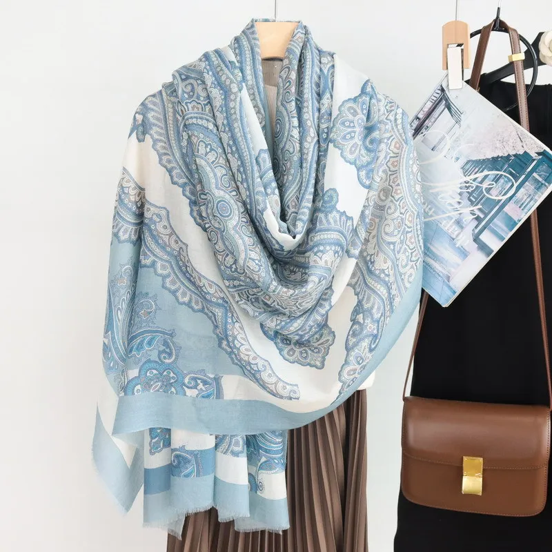 Bufanda larga de Cachemira con borlas, chal Pashmina de marca de lujo para mujer, Poncho de gran tamaño, accesorios de invierno 100 cachemira pura, regalo para madre