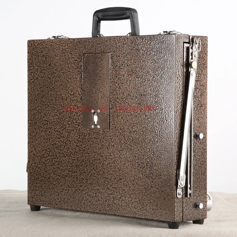 Professional Oil Painting Box Retro Aluminum Alloy Bracket Folding Sketching Portable Multi-functional Art Tool