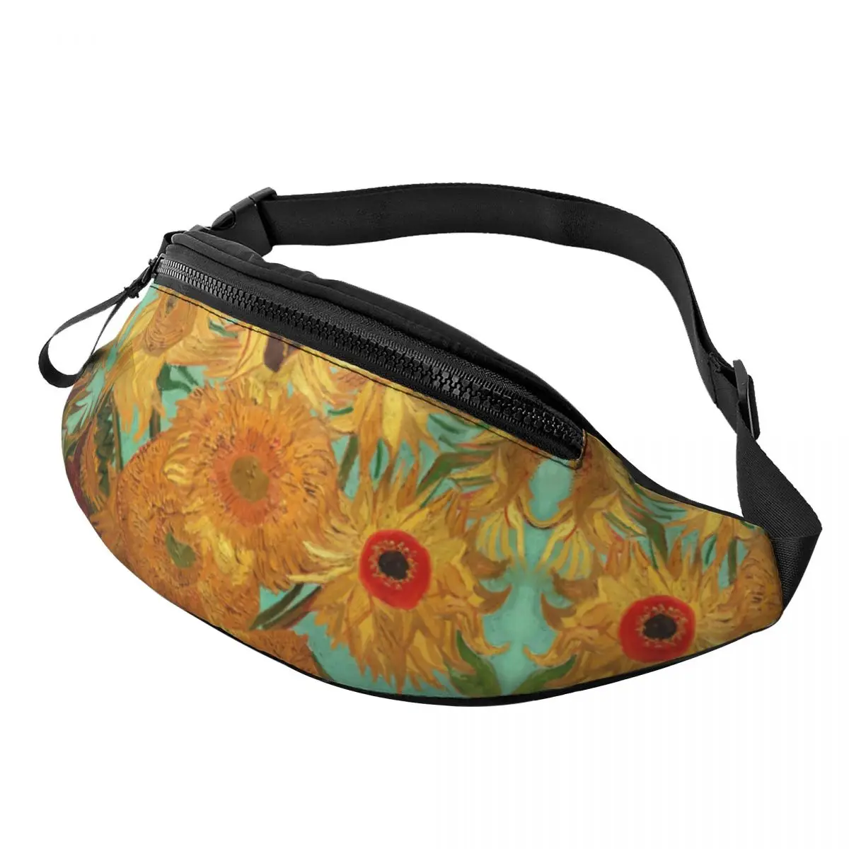 Lässig vincent van gogh zwölf Sonnenblumen in einer Vase Maske Gürtel tasche Malerei Umhängetasche zum Wandern Telefon Geldbeutel