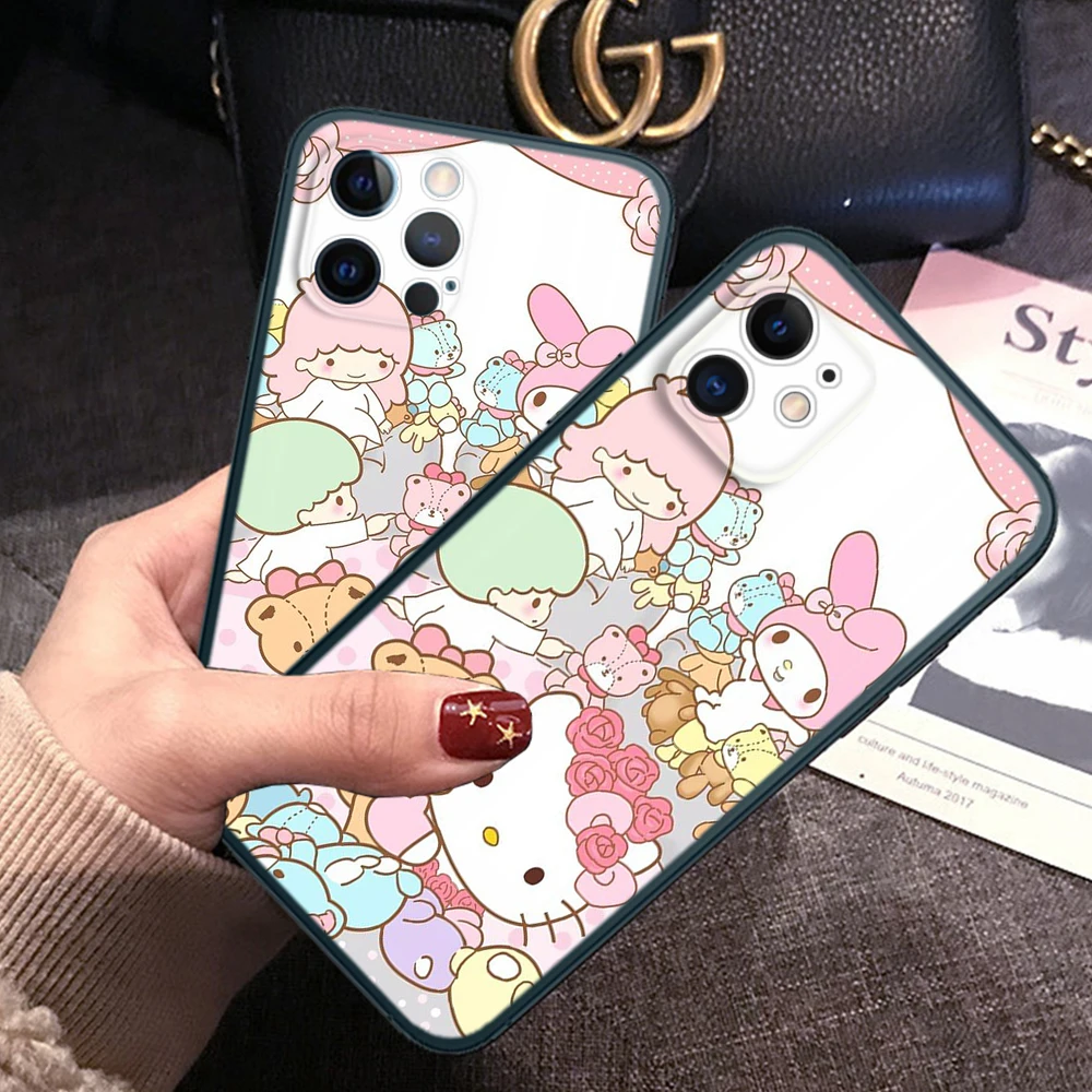 Funda blanda de Hello Kitty Z131 para Samsung S9, S10E, S10 Lite, S20 Ultra, S21S, S21 Fe, S22, S23, S30 Plus, Note 10, 20, M30S, M21, M31, M51