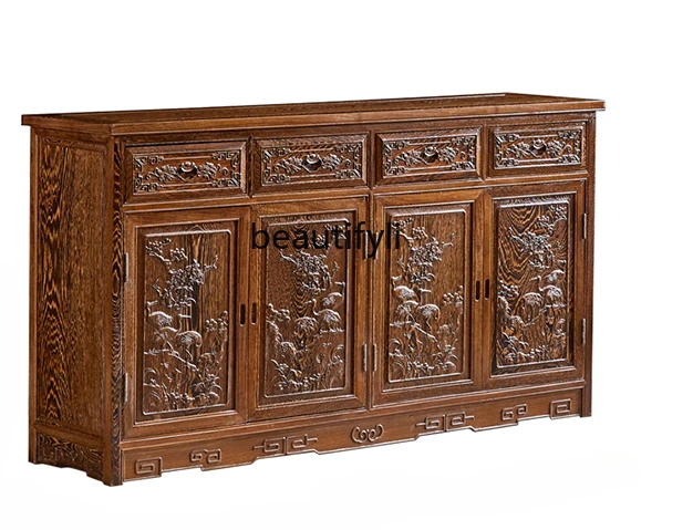 

Rosewood Dining Side Locker New Chinese Wine Cabinet Door Frame Household Solid Wood Cabinets