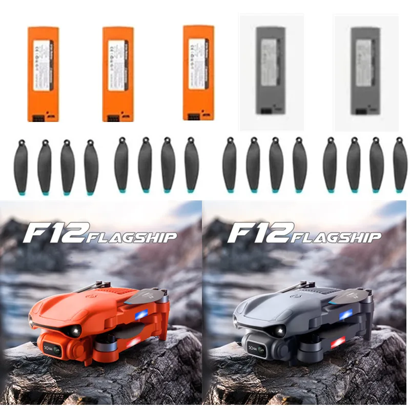F12 GPSDrone Battery 7.4V 2500Mah /Propeller F12 RC Drone Original Accessories F12 Obstacle Avoidance GPS RC Dron Battery Blades