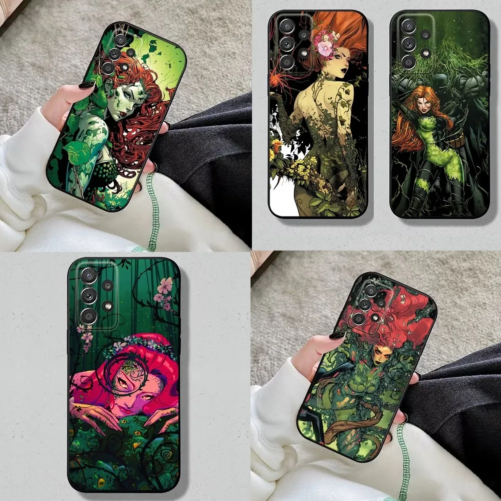 Cool P-Poison I-Ivy Phone Case For Samsung S24,S23,S22,S21,S20,S10,S10E,S9 Plus FE Note 20 Plus Soft Black Cover Shell