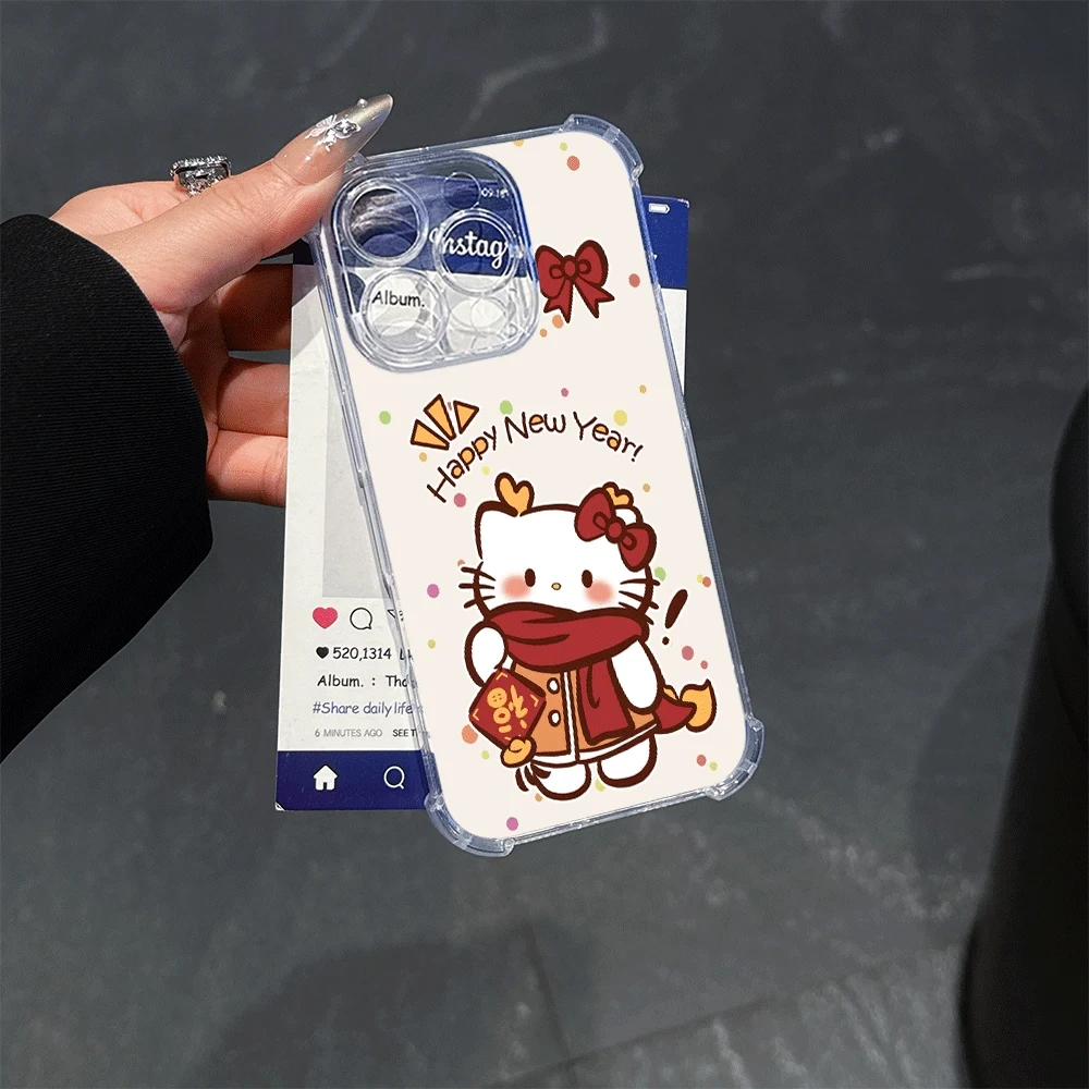

Мягкий чехол для телефона Hellokitty для IPhone 15 Pro Max IPhone 16/15/14/13/12/11/x/xs/xs Max, женские чехлы для мобильных телефонов Hello Kitty Cat